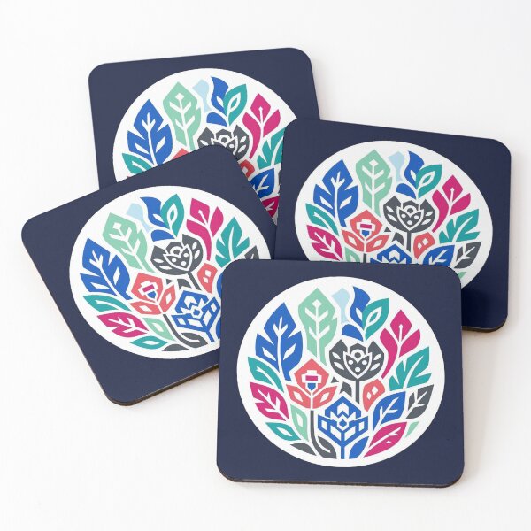 Item preview, Colorful Floral Circle Geometric Foliage Pattern designed and sold by Owcomm.