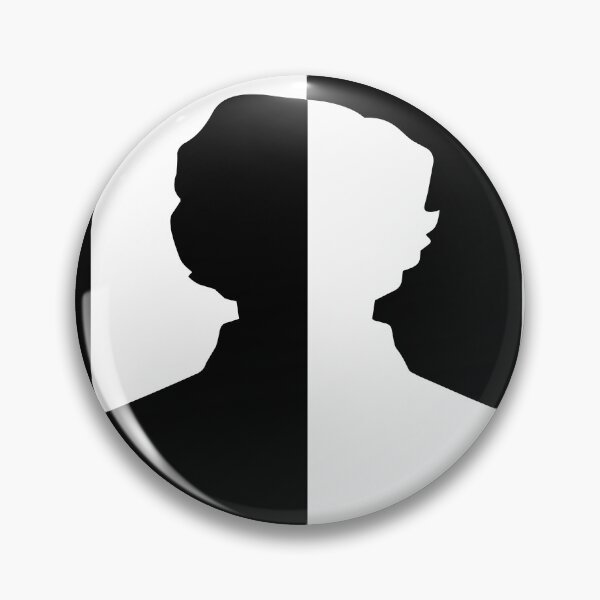 Item preview, Edgar Allan Poe Dual Silhouette – Black & White Vector Illusion Art designed and sold by zoliartdesign.