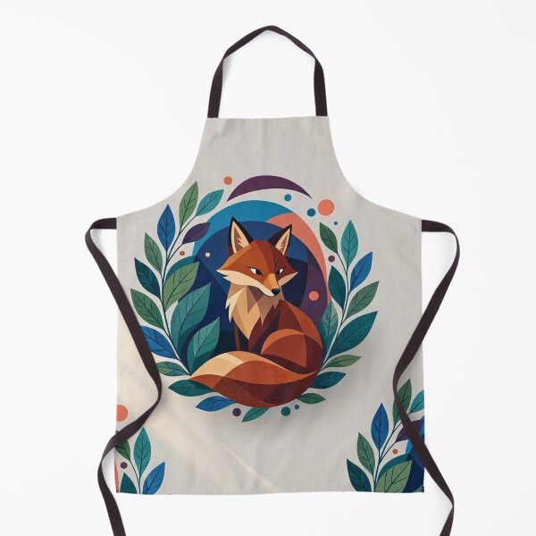 Item preview, Geometric Fox In Laurel Wreath Pattern designed and sold by Owcomm.