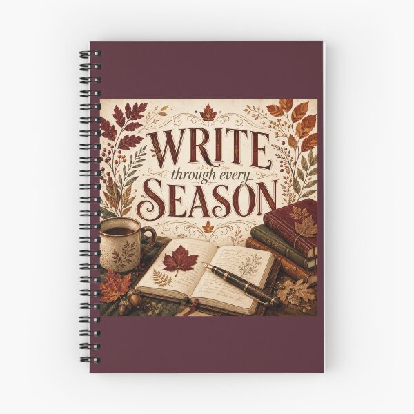 Item preview, Write Through Every Season – Autumn Writer Journaling Design designed and sold by astersgraphics.