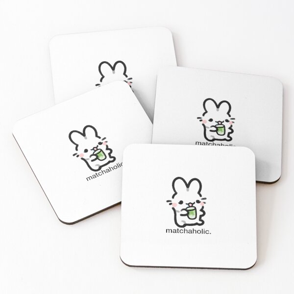 Item preview, Matchaholic Bunny Drinking Matcha Illustration designed and sold by veraphina.