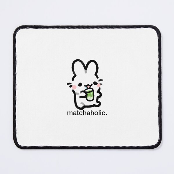 Item preview, Matchaholic Bunny Drinking Matcha Illustration designed and sold by veraphina.