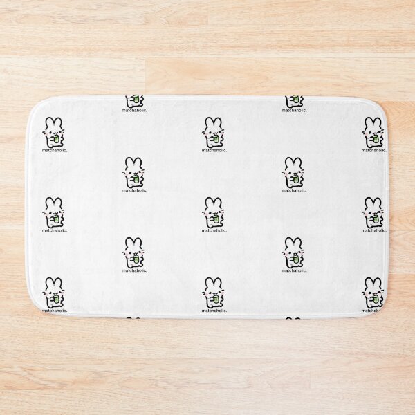 Item preview, Matchaholic Bunny Drinking Matcha Illustration designed and sold by veraphina.