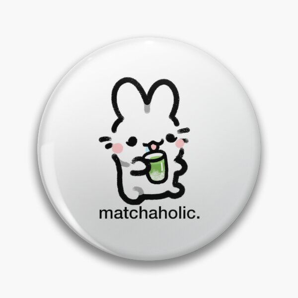 Item preview, Matchaholic Bunny Drinking Matcha Illustration designed and sold by veraphina.