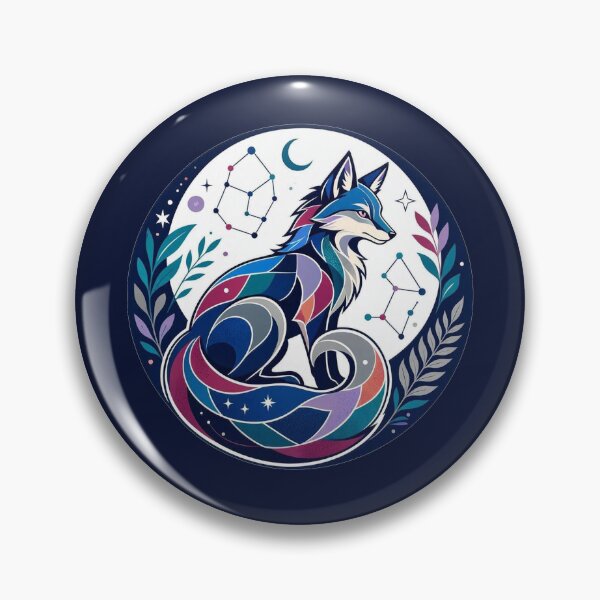 Item preview, Celestial Mystic Fox Stained Glass Cosmos designed and sold by Owcomm.