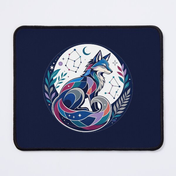 Item preview, Celestial Mystic Fox Stained Glass Cosmos designed and sold by Owcomm.