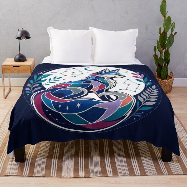 Item preview, Celestial Mystic Fox Stained Glass Cosmos designed and sold by Owcomm.
