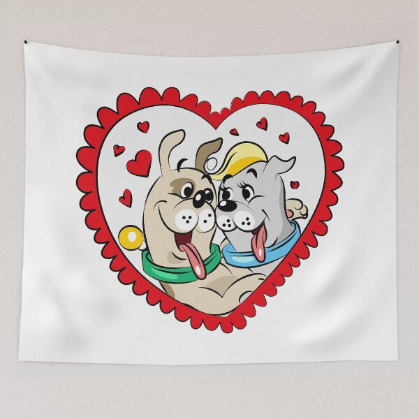Item preview, Cute Dog Couple Valentine Love designed and sold by Ekaterina  Biserova.