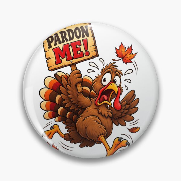 Item preview, Turkey Panic – Pardon Me Funny Thanksgiving Turkey Escape designed and sold by CreationbyVona.