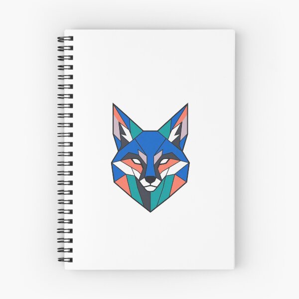 Item preview, Geometric Blue Fox Head Portrait designed and sold by Owcomm.