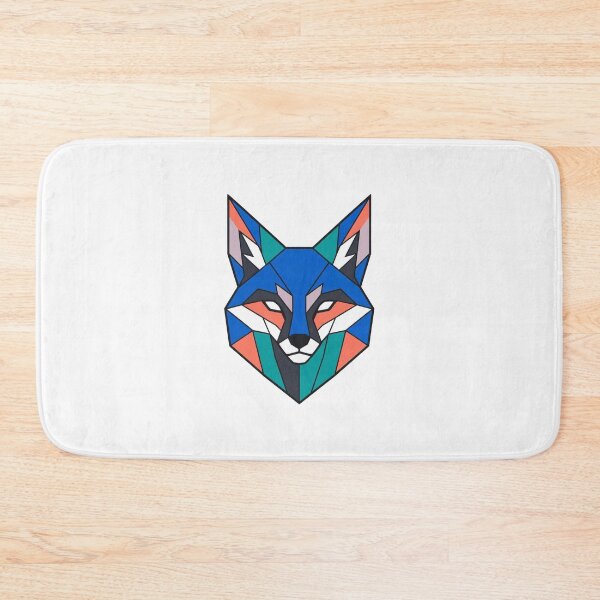 Item preview, Geometric Blue Fox Head Portrait designed and sold by Owcomm.