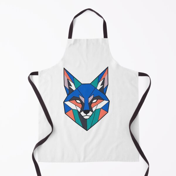 Item preview, Geometric Blue Fox Head Portrait designed and sold by Owcomm.