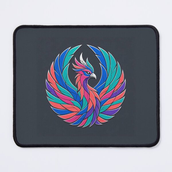 Item preview, Colorful Phoenix Bird Circular Mythical Crest designed and sold by Owcomm.