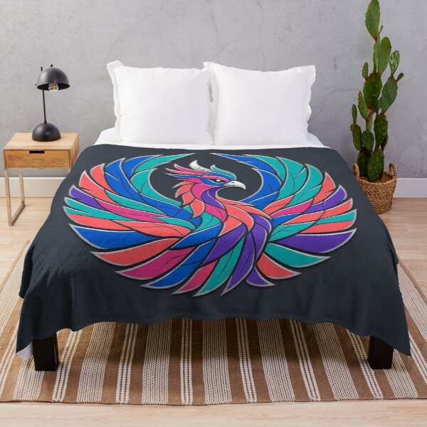 Item preview, Colorful Phoenix Bird Circular Mythical Crest designed and sold by Owcomm.