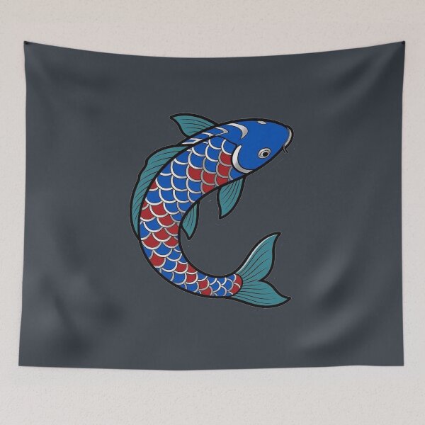 Item preview, Elegant Blue Koi Fish Japanese Carp designed and sold by Owcomm.