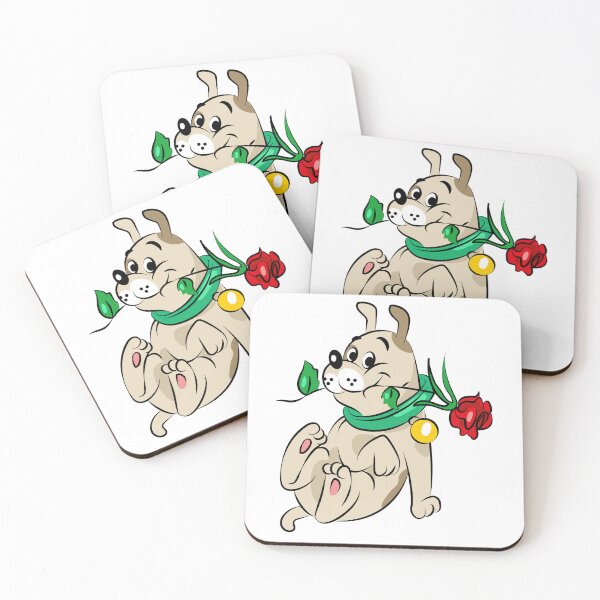 Item preview, Cute Dog with Rose Valentine designed and sold by Ekaterina  Biserova.