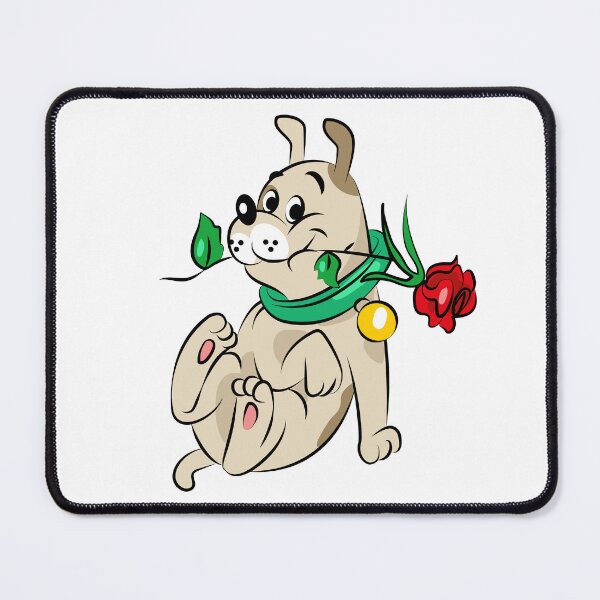 Item preview, Cute Dog with Rose Valentine designed and sold by Ekaterina Biserova.