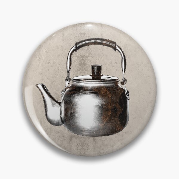 Item preview, Vintage Aluminum Stovetop Tea Kettle Worn Metal brown designed and sold by Ghoul Enterprises.