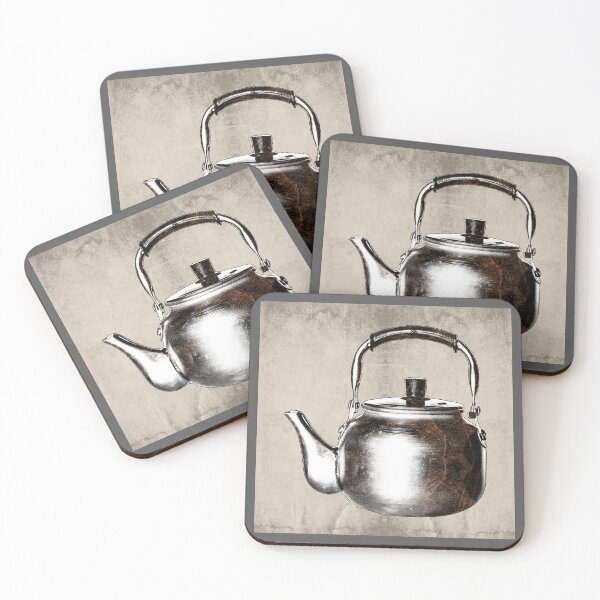 Item preview, Vintage Aluminum Stovetop Tea Kettle Worn Metal brown designed and sold by Ghoul Enterprises.