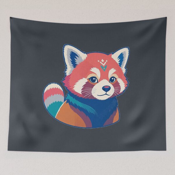 Item preview, Cute Red Panda Tribal Geometric Portrait designed and sold by Owcomm.