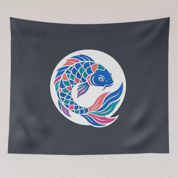Item preview, Beautiful Japanese Koi Fish Vector Illustration designed and sold by Owcomm.