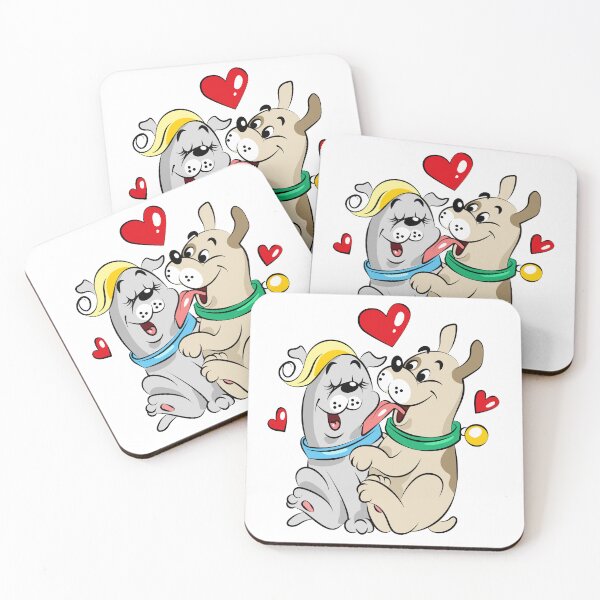 Item preview, Cute Dog Couple in Love designed and sold by Ekaterina  Biserova.