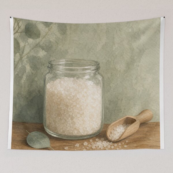 Item preview, Bath Salts Jar and Scoop Watercolour designed and sold by GoldenHourWalls.