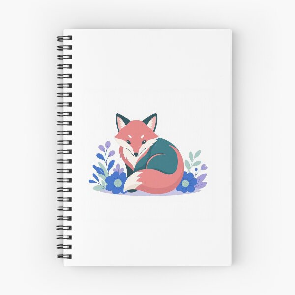 Item preview, Cute Red Fox Resting Among Blue Florals designed and sold by Owcomm.