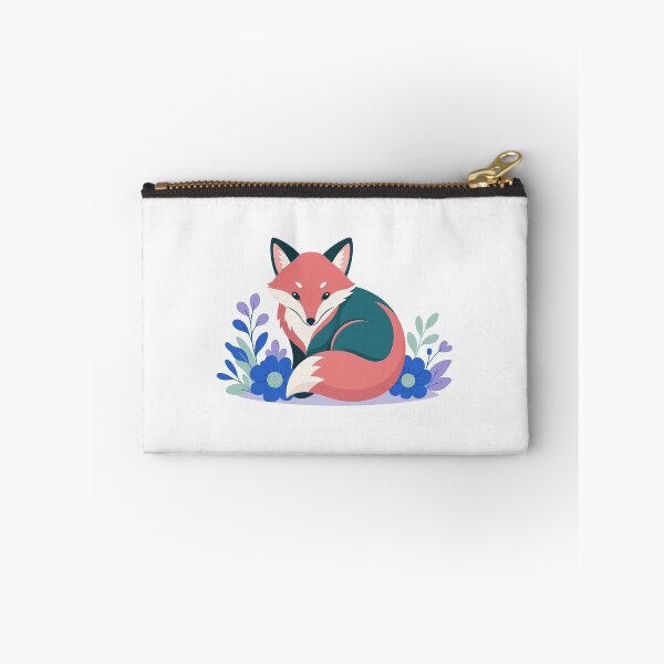 Item preview, Cute Red Fox Resting Among Blue Florals designed and sold by Owcomm.