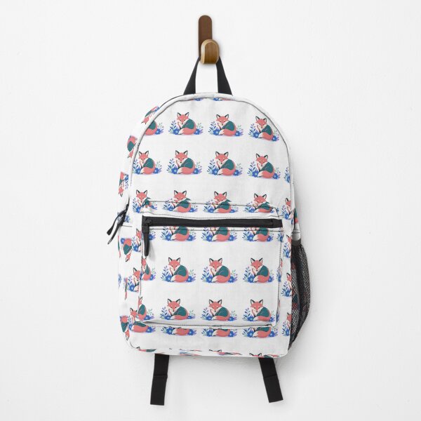 Item preview, Cute Red Fox Resting Among Blue Florals designed and sold by Owcomm.