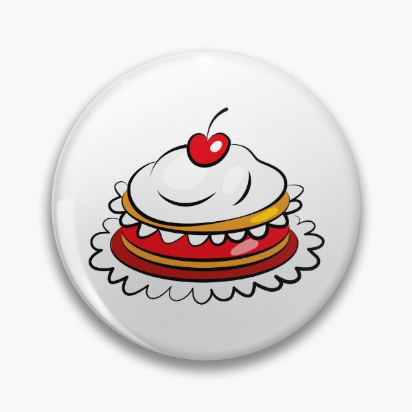 Item preview, Cute Cherry Cream Cake Illustration designed and sold by Ekaterina  Biserova.