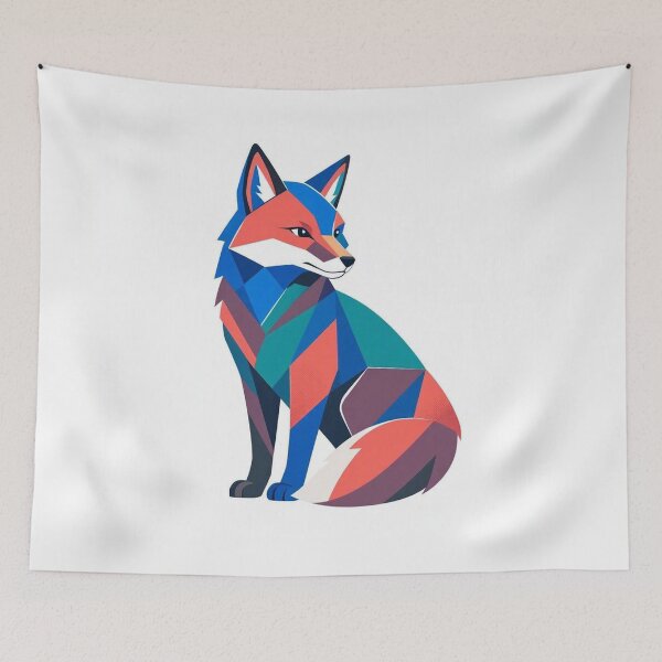 Item preview, Geometric Colorful Fox Illustration designed and sold by Owcomm.