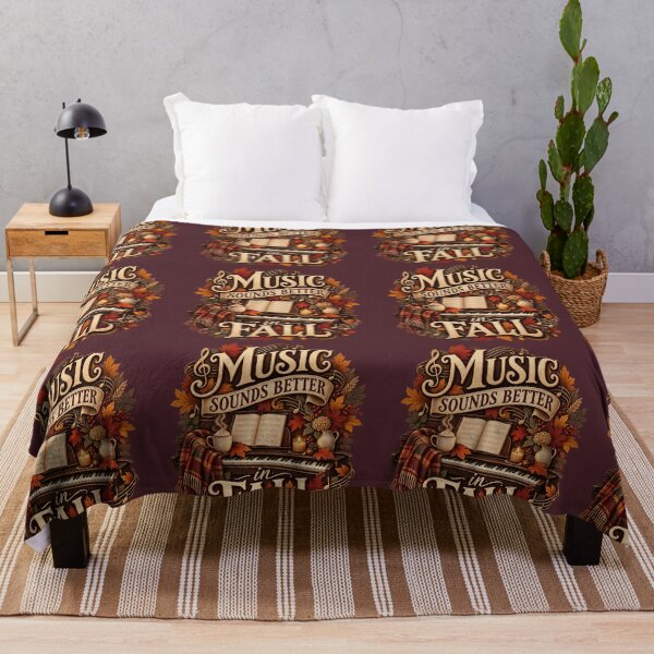 Item preview, Music Sounds Better in Fall – Cozy Autumn Music Lover Design designed and sold by astersgraphics.