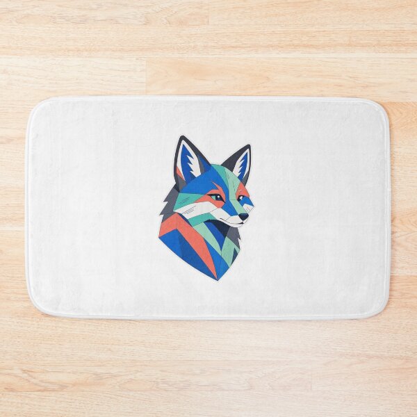 Item preview, Geometric Blue Fox Head Illustration designed and sold by Owcomm.
