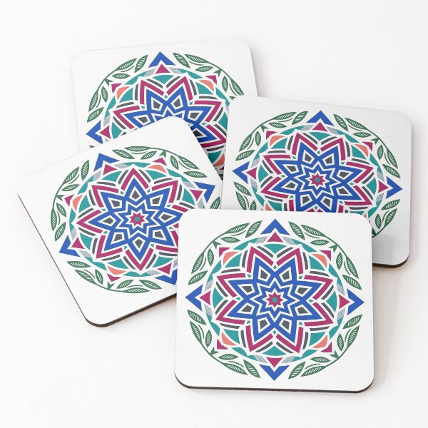 Item preview, Colorful Geometric Star Floral Mandala Medallion designed and sold by Owcomm.