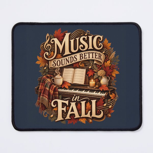 Item preview, Music Sounds Better in Fall – Cozy Autumn Music Lover Design designed and sold by astersgraphics.