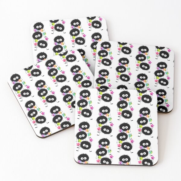 Item preview, Cute Soot Sprites with Colorful Stars – Whimsical Studio Ghibli Inspired Art designed and sold by Bloomie_Studio .