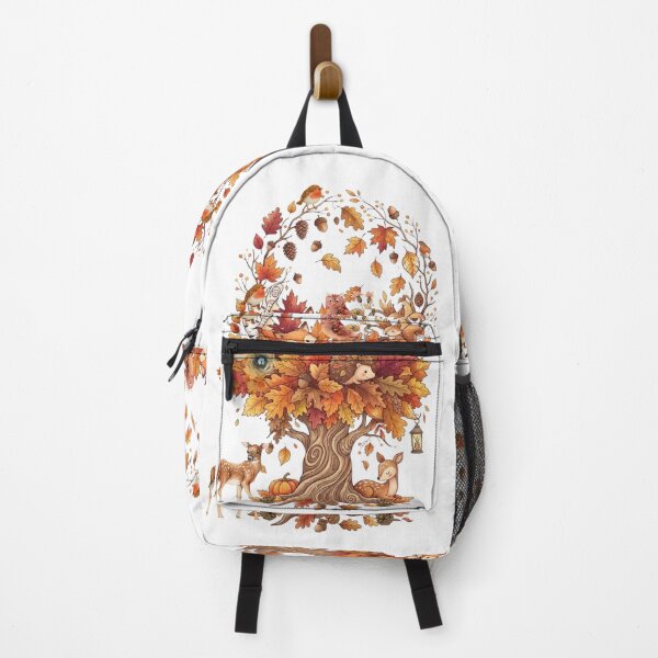 Item preview, Cute Autumn Woodland Tree with Animals Fall Season Watercolor Art designed and sold by VibranPalette.