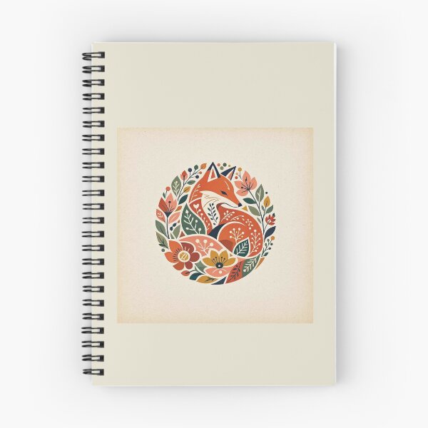 Item preview, Cute Red Fox Surrounded by Autumn Floral Motifs designed and sold by Owcomm.