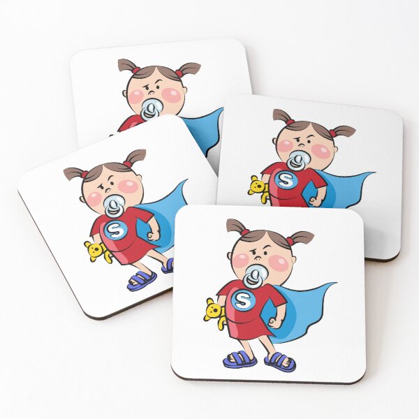 Item preview, Cute Little Superhero Girl designed and sold by Ekaterina  Biserova.
