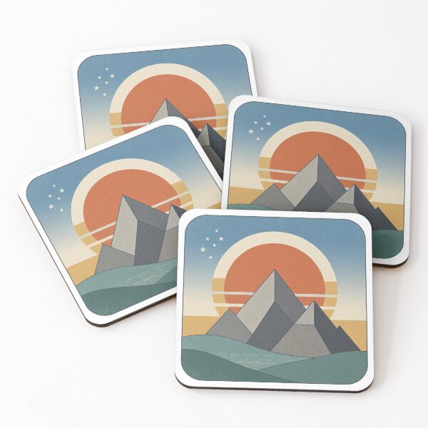 Item preview, Retro Mountain Sunset Horizon Landscape designed and sold by Owcomm.