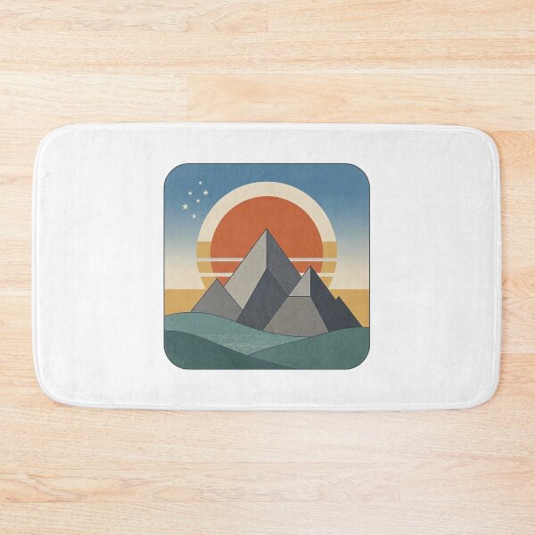 Item preview, Retro Mountain Sunset Horizon Landscape designed and sold by Owcomm.
