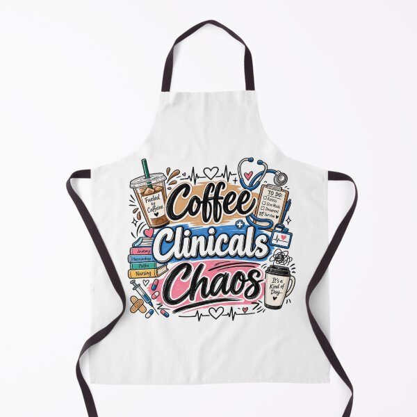Item preview, Coffee Clinicals Chaos – Funny Nursing Student Design designed and sold by RJACreative.