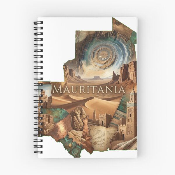 Aperçu de l'œuvre Carte du patrimoine de la Mauritanie créée et vendue par M1-brand.
