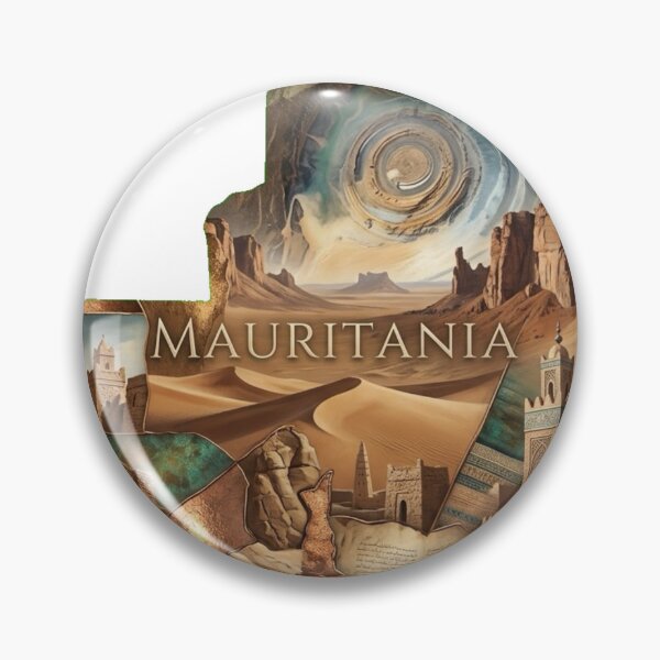 Aperçu de l'œuvre Carte du patrimoine de la Mauritanie créée et vendue par M1-brand.