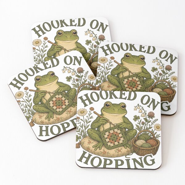 Item preview, Hooked on Hopping Cottagecore Crochet Frog designed and sold by BoosterShop.