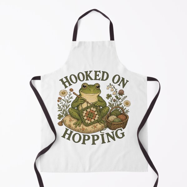 Item preview, Hooked on Hopping Cottagecore Crochet Frog designed and sold by BoosterShop.