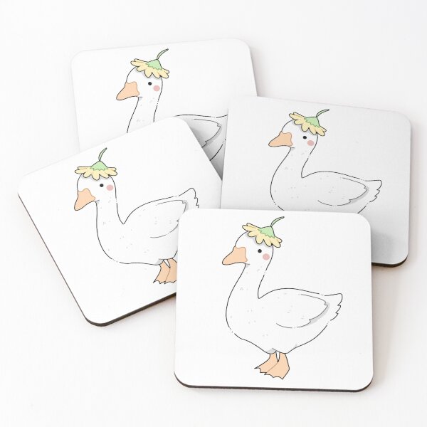 Item preview, cute flower hat goose  designed and sold by cutietogepi.