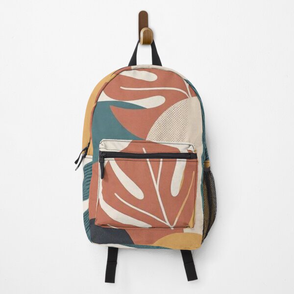 Item preview, Mid Century Modern Botanical Leaves Geometric Shape Art designed and sold by Owcomm.