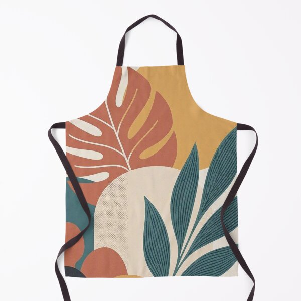 Item preview, Mid Century Modern Botanical Leaves Geometric Shape Art designed and sold by Owcomm.